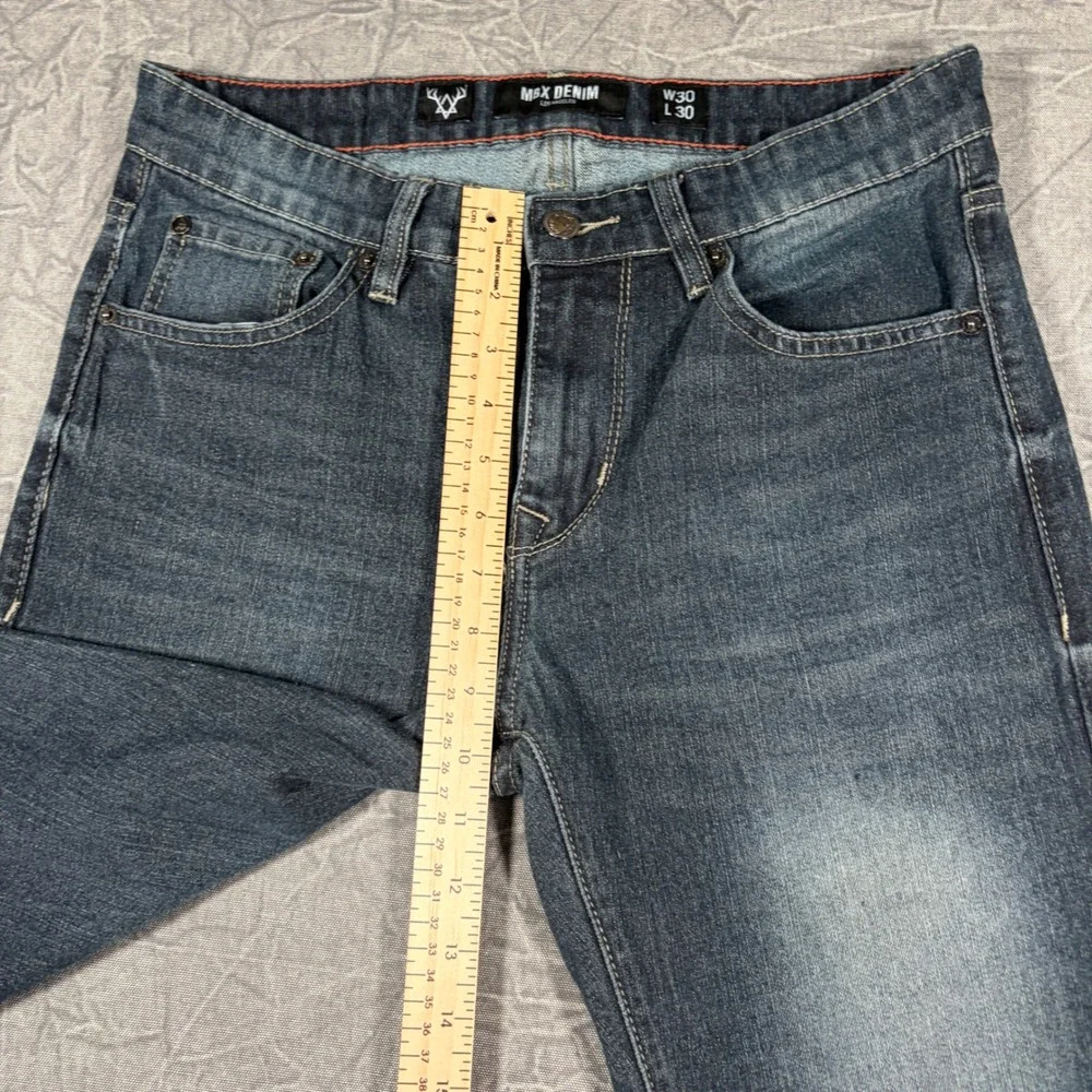 MBX Denim Jeans Men 30x30 Blue Straight Leg Dark Wash Casual Denim Pants
